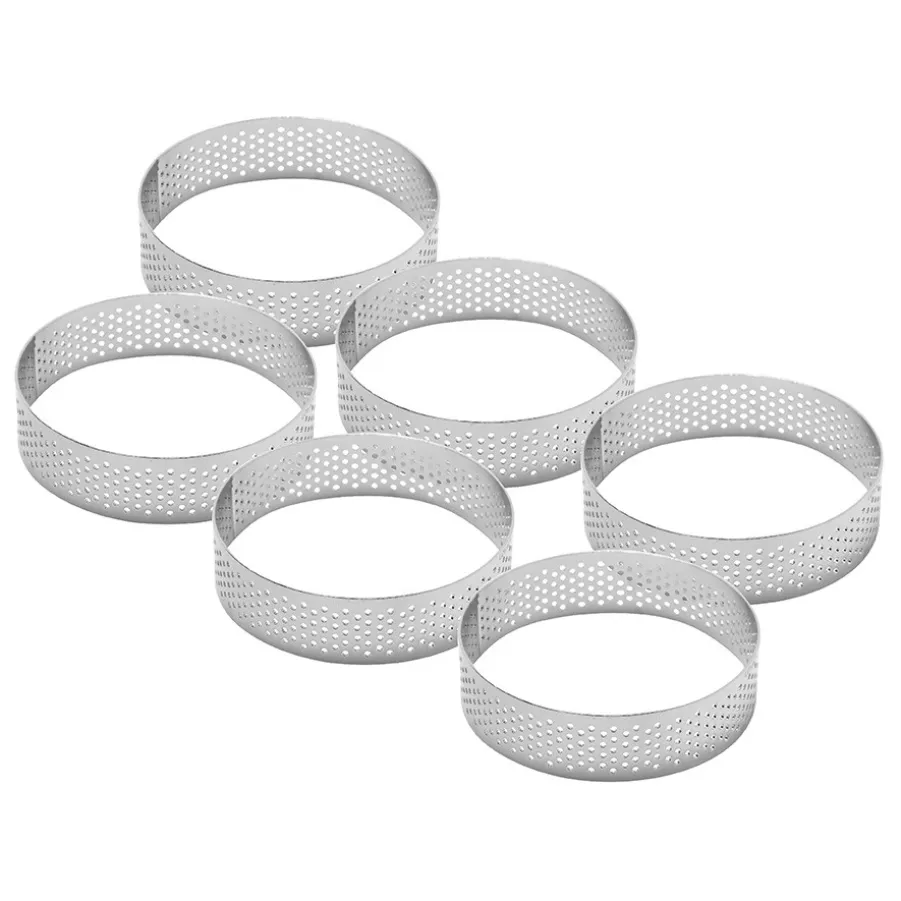 Fashion 6 cercles à tartes perforés Autres Moules