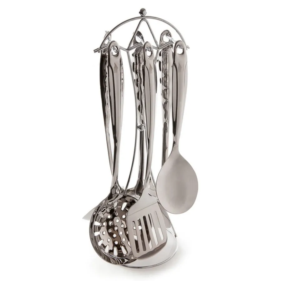Flash Sale 6 Ustensiles et leur support inox Ustensiles De Préparation