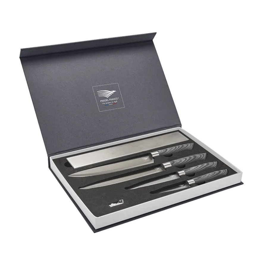 Discount Coffret 4 couteaux avec support magnétique Sets De Couteaux De Cuisine|Coffrets Couteaux De Cuisine