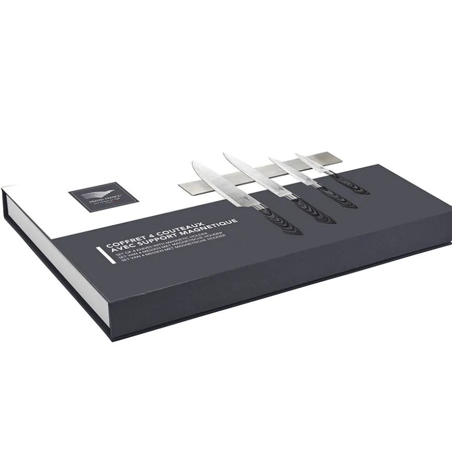 Discount Coffret 4 couteaux avec support magnétique Sets De Couteaux De Cuisine|Coffrets Couteaux De Cuisine