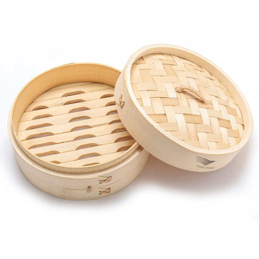 Cheap Cuit vapeur 2 paniers + 1 couvercle Cuit-vapeur