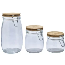 Cheap Lot de 3 bocaux en verre Boite De Conservation Alimentaire|Boite De Rangement Cuisine