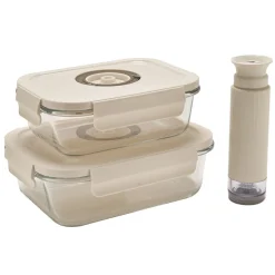 Clearance Lot de 2 boîtes de conservation vide d'air avec pompe Boite De Conservation Alimentaire