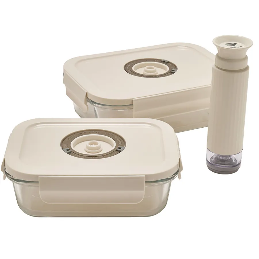 Clearance Lot de 2 boîtes de conservation vide d'air avec pompe Boite De Conservation Alimentaire