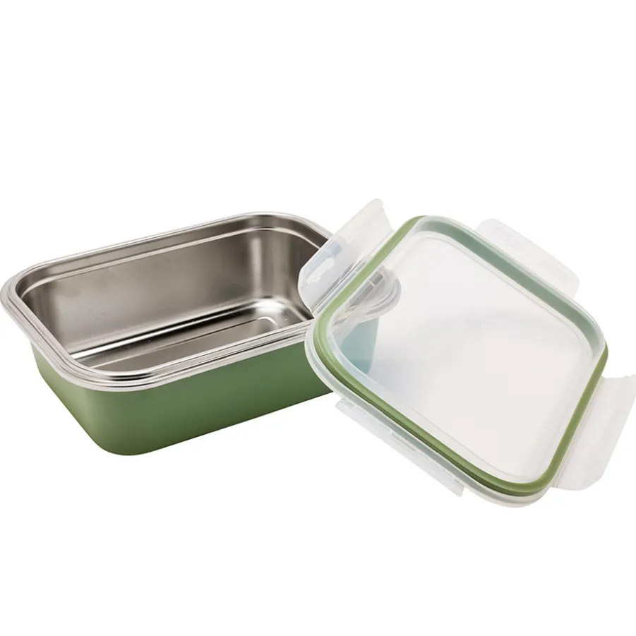 Best Lot de 2 boîtes inox micro-ondables Lunch Box|Boite De Conservation Alimentaire