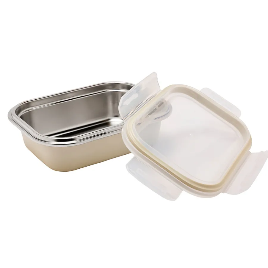 Best Lot de 2 boîtes inox micro-ondables Lunch Box|Boite De Conservation Alimentaire