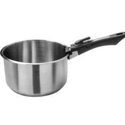 Hot Lot de 3 casseroles inox + 1 manche amovible Batteries De Cuisine|Casseroles