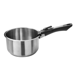 Hot Lot de 3 casseroles inox + 1 manche amovible Batteries De Cuisine|Casseroles