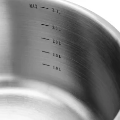 Hot Lot de 3 casseroles inox + 1 manche amovible Batteries De Cuisine|Casseroles