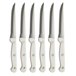 Fashion Lot de 6 couteaux à steak - blanc Couteaux À Steak