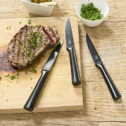 Clearance Lot de 6 couteaux à steak tout inox noir Couteaux À Steak