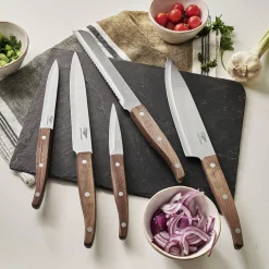 Outlet Lot de 5 couteaux manche bois Sets De Couteaux De Cuisine|Couteaux Fruits Et Légumes