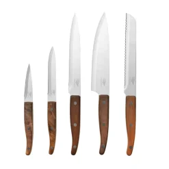 Outlet Lot de 5 couteaux manche bois Sets De Couteaux De Cuisine|Couteaux Fruits Et Légumes