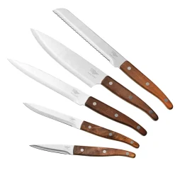 Outlet Lot de 5 couteaux manche bois Sets De Couteaux De Cuisine|Couteaux Fruits Et Légumes