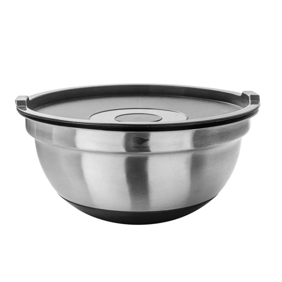 Sale Lot de 3 saladiers inox avec couvercles Ustensiles De Préparation|Boite De Conservation Alimentaire
