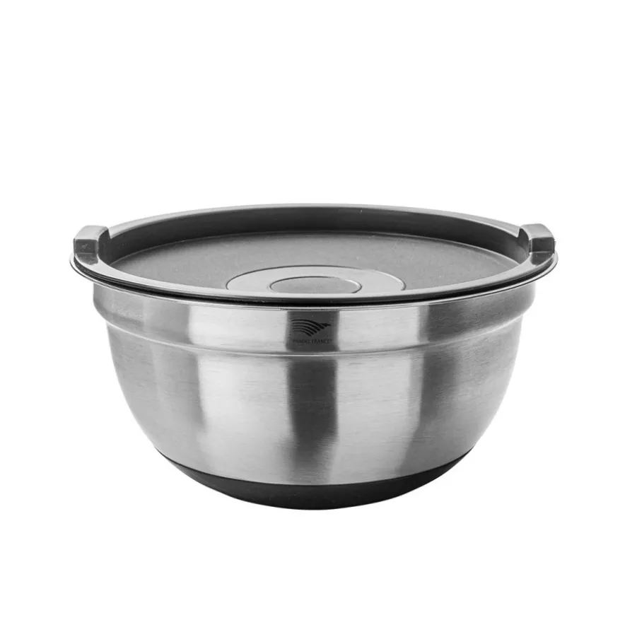 Sale Lot de 3 saladiers inox avec couvercles Ustensiles De Préparation|Boite De Conservation Alimentaire