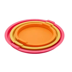 Cheap Lot de 3 saladiers inox multicolores avec couvercles Ustensiles De Préparation|Boite De Conservation Alimentaire