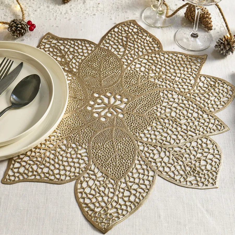Best Sale Lot de 6 sets de table forme poinsettia Sets De Table
