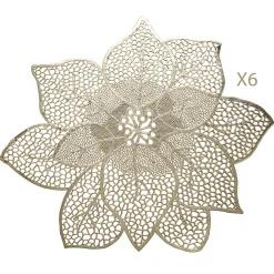 Best Sale Lot de 6 sets de table forme poinsettia Sets De Table