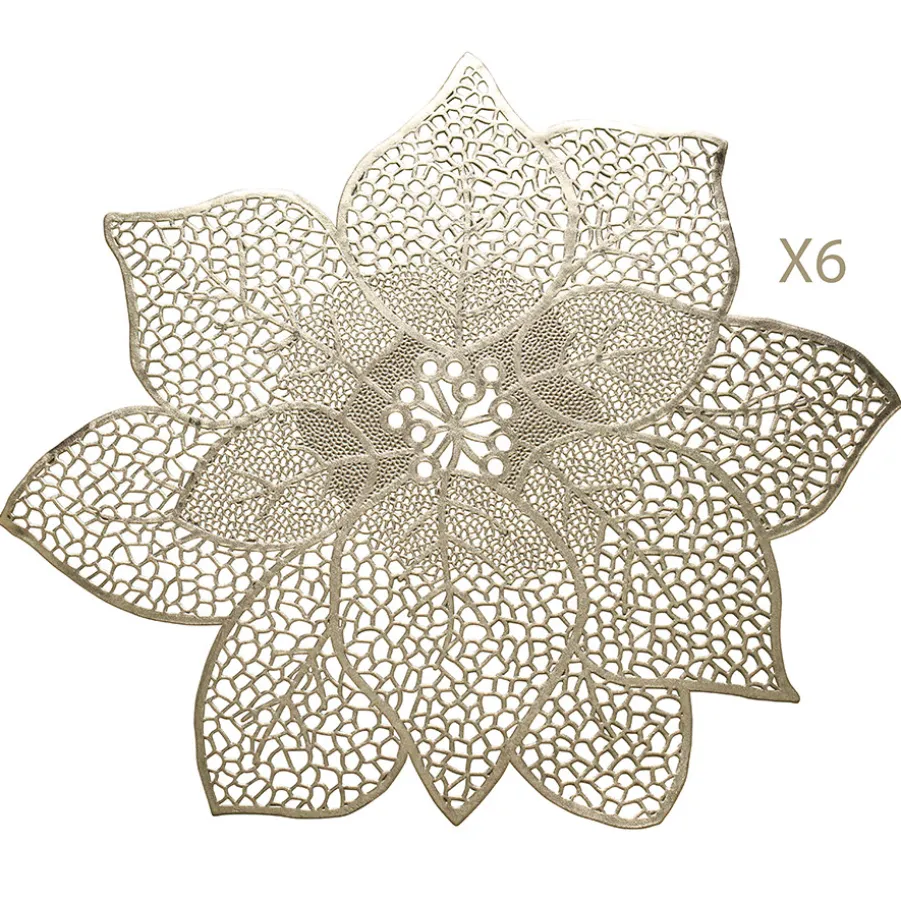 Best Sale Lot de 6 sets de table forme poinsettia Sets De Table