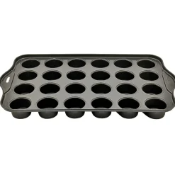 Flash Sale Maxi moule 24 mini muffins fond amovible Moules En Acier Carbone