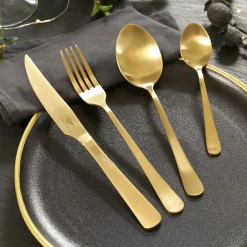 Best Sale Ménagère "ALBI" 24 pièces - Dorée Couverts Et Ménagères