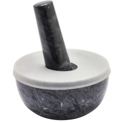 Discount Mortier et pilon en marbre avec couvercle Ustensiles De Préparation