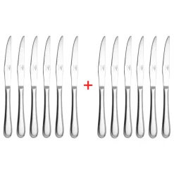 Cheap Set de 6 couteaux à steak "ARGELÈS" + 6 couteaux offerts Couverts Et Ménagères|Couteaux À Steak